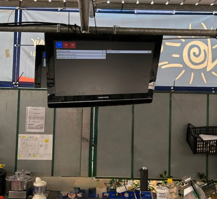 TV cucina con i piatti da preparare in tempo reale