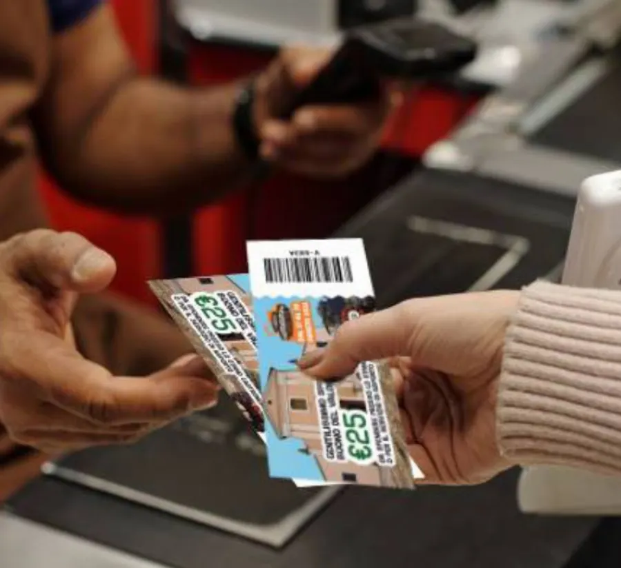 Voucher con codice a barre letto in cassa